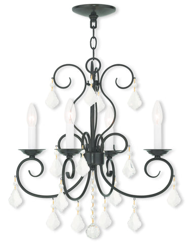 Livex Donatella 4 Light English Bronze Mini Chandelier - C185-50764-92