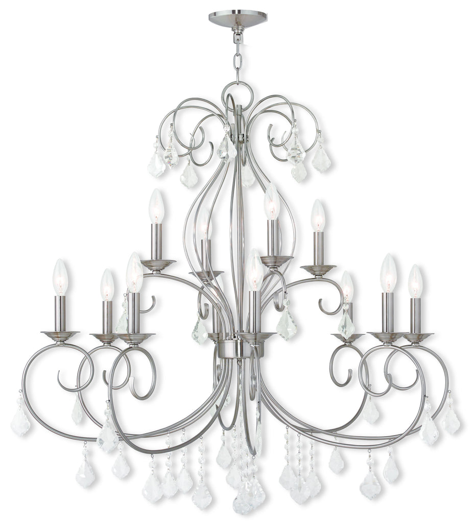 Livex Donatella 8 Light + 4 Light BN Chandelier - C185-50770-91