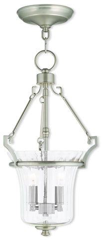 Livex Cortland 2 Light Brushed Nickel Pendant - C185-50922-91