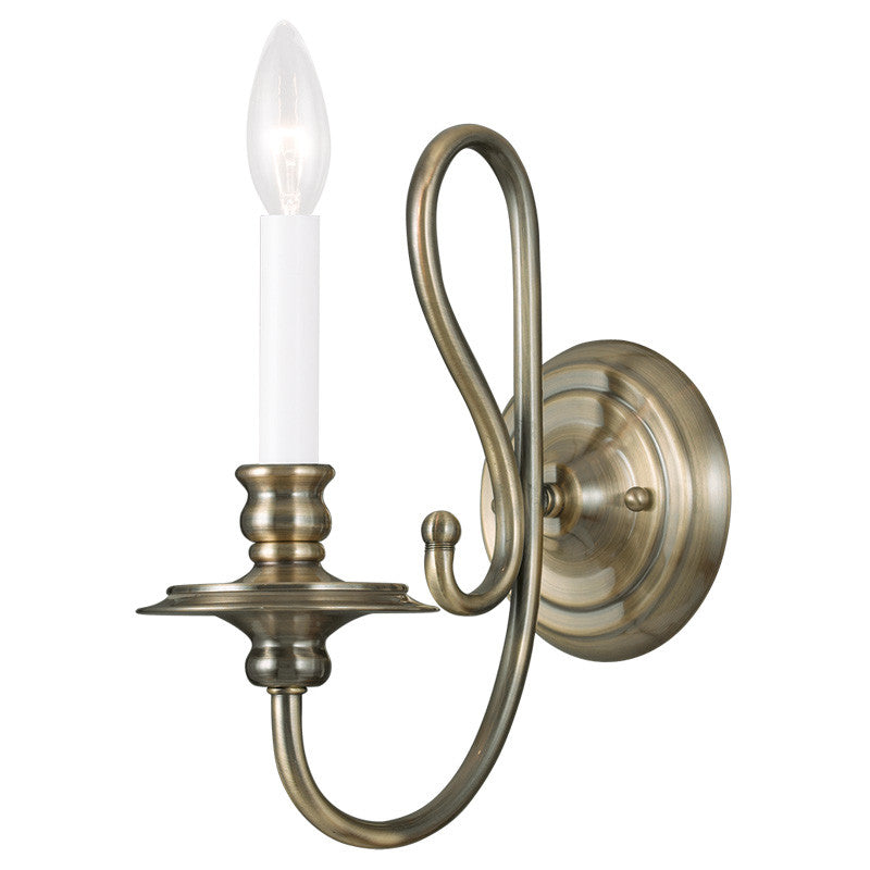 Livex Caldwell 1 Light Antique Brass Wall Sconce - C185-5161-01