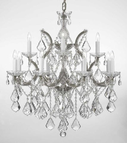 Maria Theresa Chandelier Lighting Trimmed With Spectra (Tm) Crystal - Reliable Crystal Quality By Swarovski - F83-Silver/B7/21532/12+1Sw