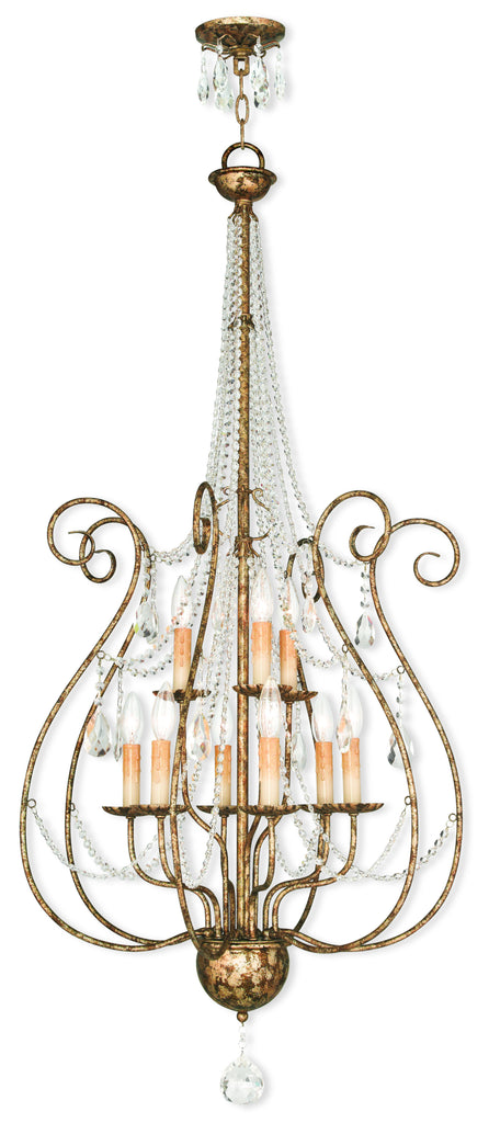 Livex Isabella 6 Light + 3 Light EB Foyer Chandelier - C185-51911-36