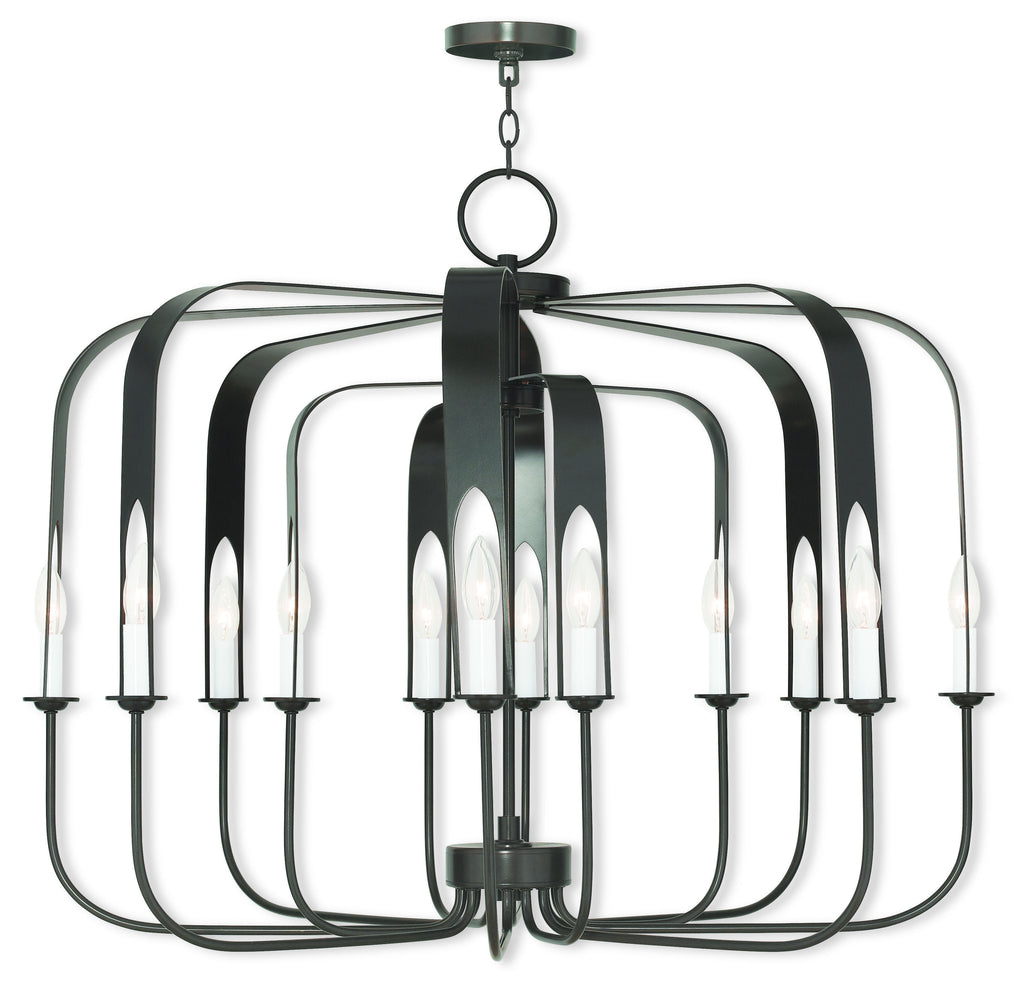 Livex Addison 8 Light + 4 Light EBZ Chandelier - C185-51939-92