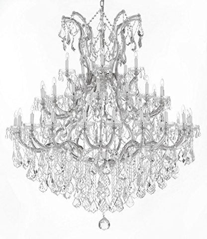 Large Foyer / Entryway Maria Theresa Empress Crystal (Tm) Chandelier Lighting H 60" W 52" - Gb104-Silver/B12/2756/36+1