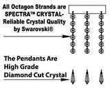 Made with Swarovski Crystal French Empire Crystal Chandelier Lighting H50" X W24" Good for Foyer, Entryway, Family Room, Living Room and More! - A93-CG/870/15SW