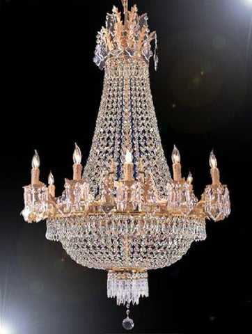 Swarovski Crystal Trimmed Chandelier Empire Chandelier Lighting H 40" W 30" - A93-1280/10+5Sw