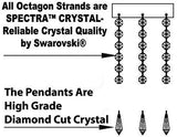 French Empire Crystal Chandelier Lighting W/Swarovski Crystal! 7.5FT Tall! - Perfect for an ENTRYWAY OR Foyer - A93-C9/CS/448/48SW