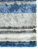 Handwoven Striped Plush Shag Rug 8' X 10' - J10-IN-213-8X10