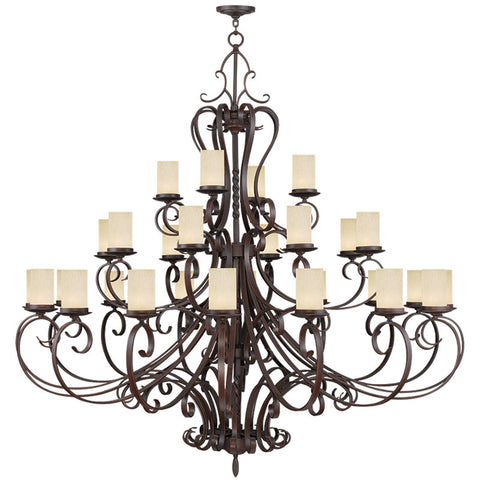 Livex Millburn Manor 28 Light Imperial Bronze Chandelier - C185-5498-58