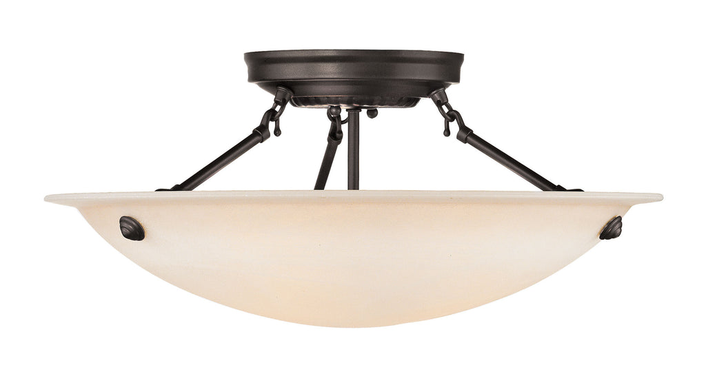 Livex Oasis 3 Light Bronze Ceiling Mount - C185-5626-07