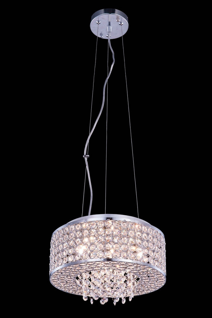 C121-2914D12C/RC - Regency Lighting: Amelie 4 light Chrome Pendant Clear Royal Cut Crystal