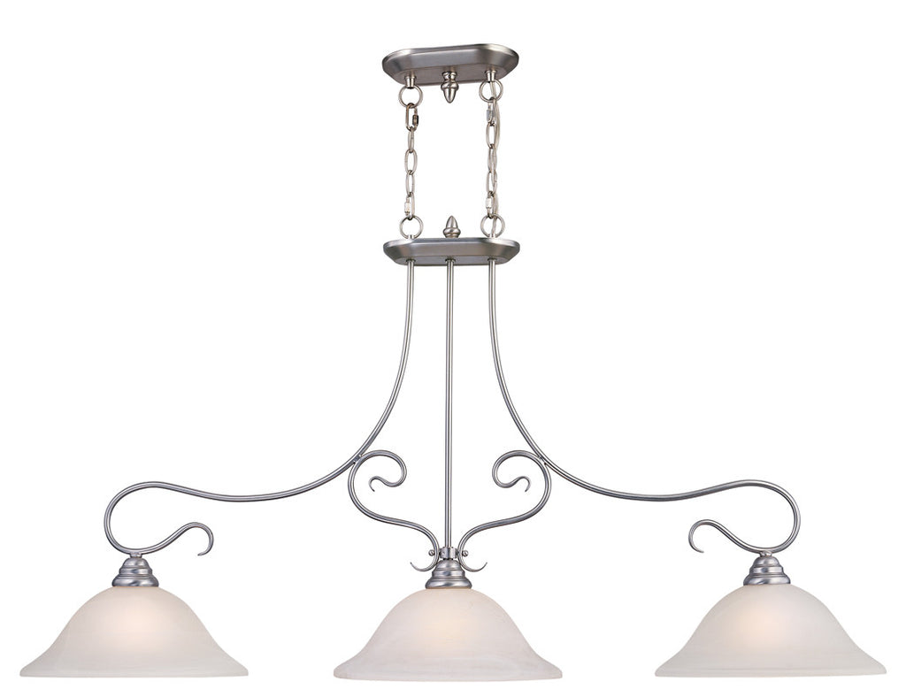 Livex Coronado 3 Light Brushed Nickel Island - C185-6108-91