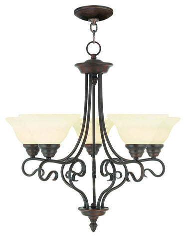 Livex Coronado 5 Light Imperial Bronze Chandelier - C185-6115-58