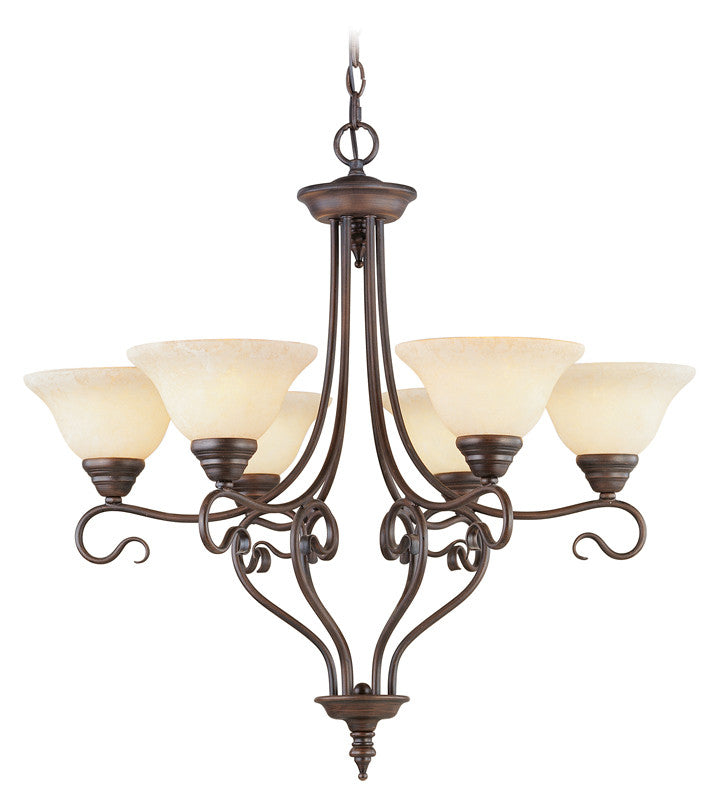 Livex Coronado 6 Light Imperial Bronze Chandelier - C185-6126-58