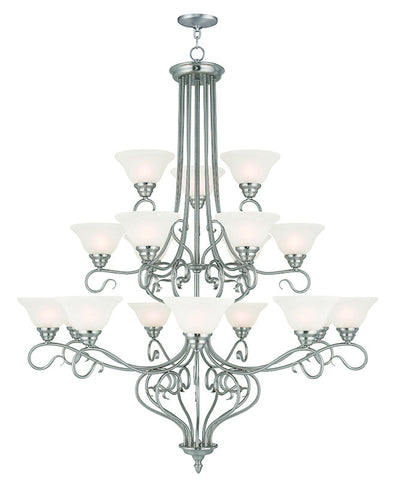 Livex Coronado 18 Light Brushed Nickel Foyer Chandelier - C185-6139-91