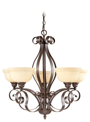 Livex Manchester 5 Light Imperial Bronze Chandelier - C185-6155-58