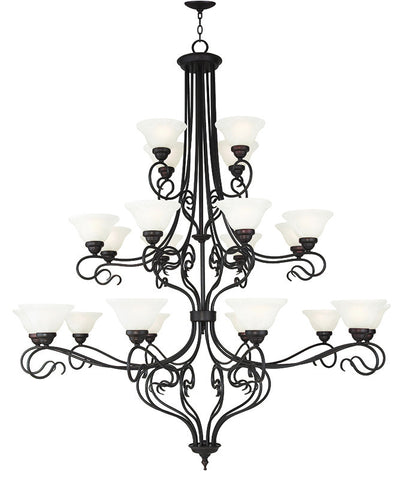 Livex Coronado 22 Light Bronze Grand Foyer Chandelier - C185-6189-07