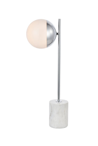 ZC121-LD6106C - Living District: Eclipse 1 Light Chrome Table Lamp With Frosted White Glass