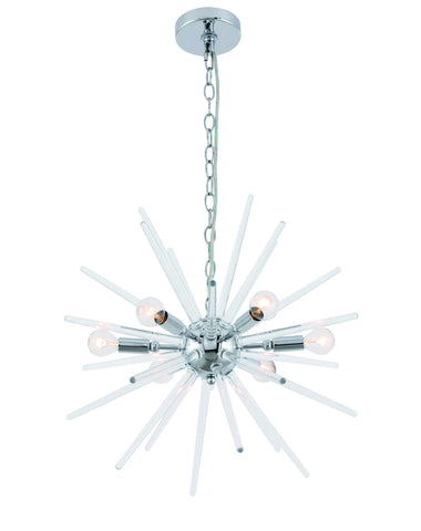 ZC121-LD7507C - Living District: Horizon 6 light Chrome Pendant