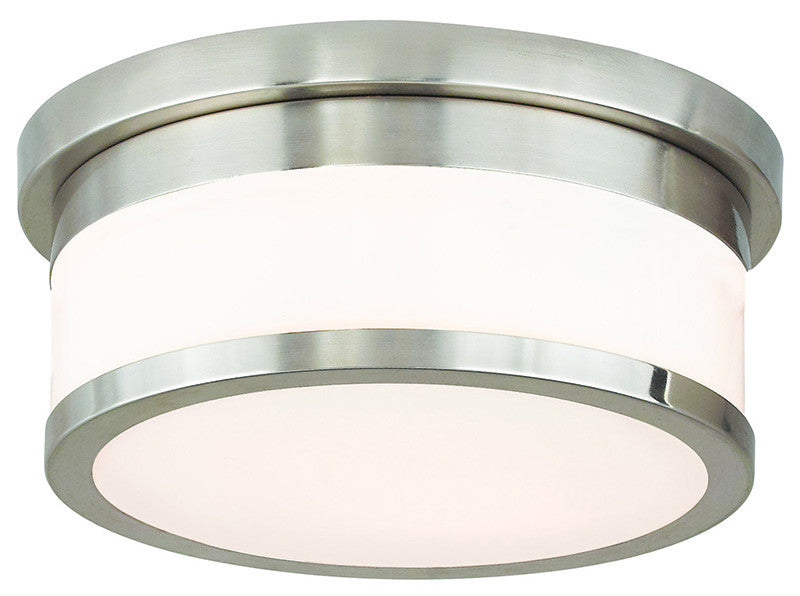 Livex Stafford 2 Light Brushed Nickel Ceiling Mount - C185-65501-91