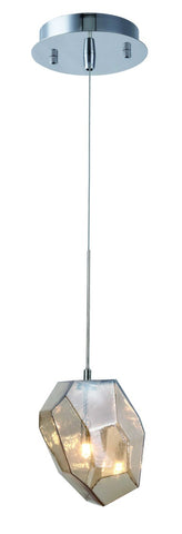 ZC121-4002D6PNGT - Urban Classic: Gibeon 1 Light Polished Nickel & Golden Teak Shade Pendant