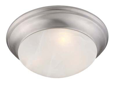 Livex Omega 1 Light Brushed Nickel Ceiling Mount - C185-7301-91