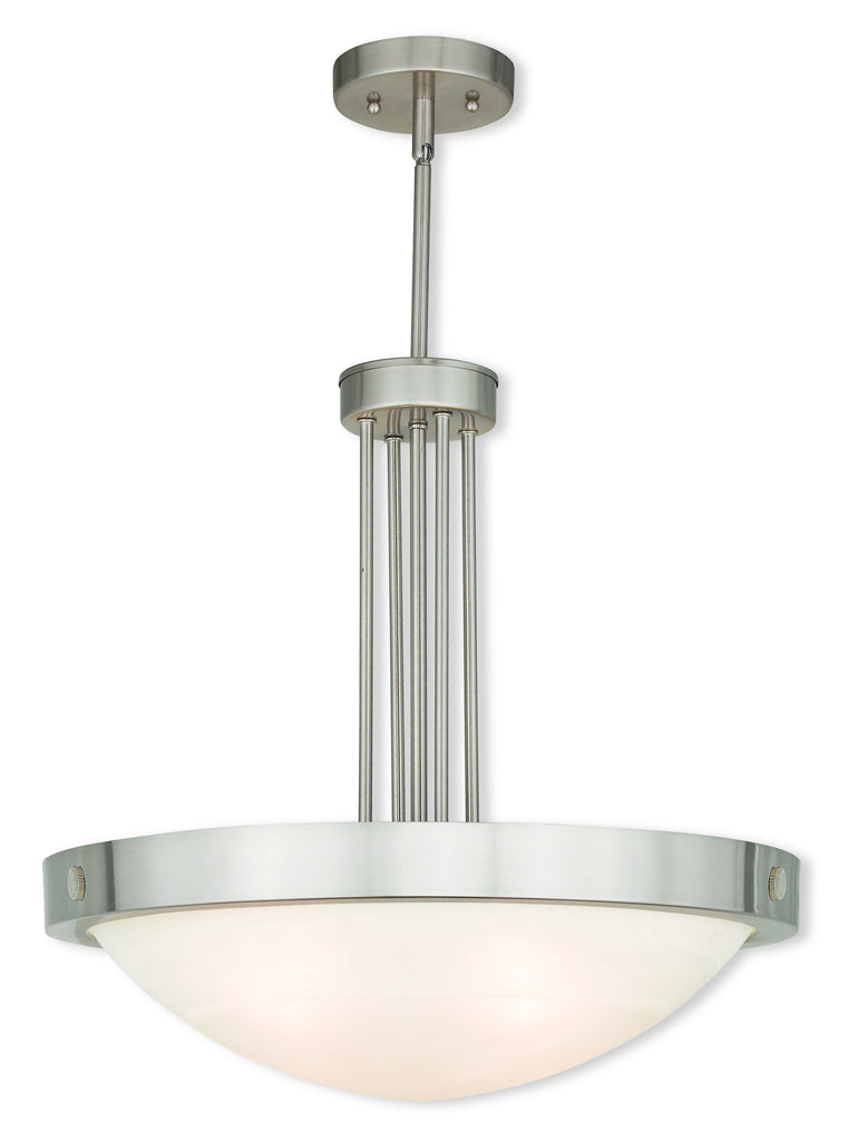 Livex New Brighton 4 Light Brushed Nickel Pendant - C185-73964-91