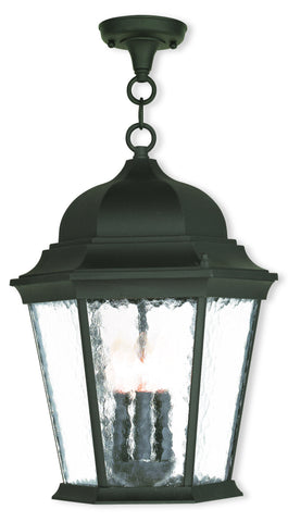 Livex Hamilton 3 Light Textured Black Chain Lantern - C185-75475-14