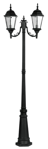 Livex Hamilton 2 Light Black Outdoor 2 Head Post  - C185-7554-04