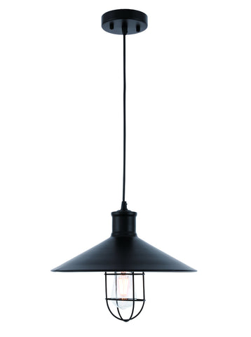 ZC121-LD7506BK - Living District: Flaneur 1 light Black Pendant