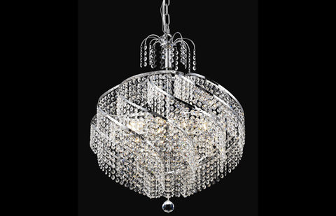 C121-8052D22C/RC - Regency Lighting: Spiral 10 light Chrome Chandelier Clear Royal Cut Crystal