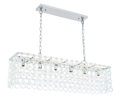 ZC121-1714D40PN - Urban Classic: Debutante 6 light Polished Nickel Pendant