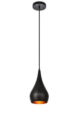 ZC121-LDPD2001 - Living District: Nora Collection Pendant D6in H11.5in Lt:1 Black finish