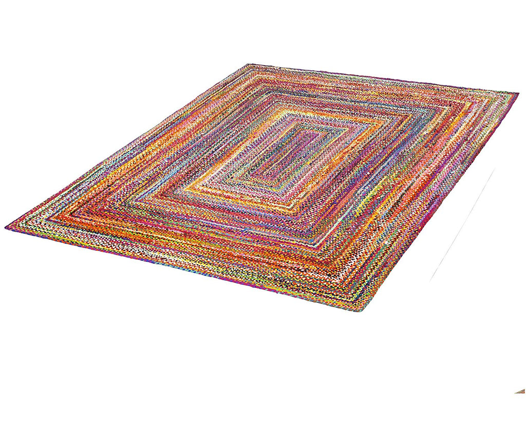 Multi Color Handbraided Jute Rug Area Rug 8 X 10 - J10-IN-601-8X10