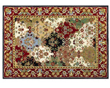 Traditional Oriental Multi and Burgundy Wool Hand Tufted Area Rug 5 X 7 - J10-IN-209-5X7