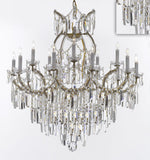 Maria Theresa Chandelier Crystal Lighting Chandeliers with Optical Quality Fringe Prisms! Great for the Dining Room, Foyer, Entry Way, Living Room! H38" X W37" - A500-B8/21510/15+1