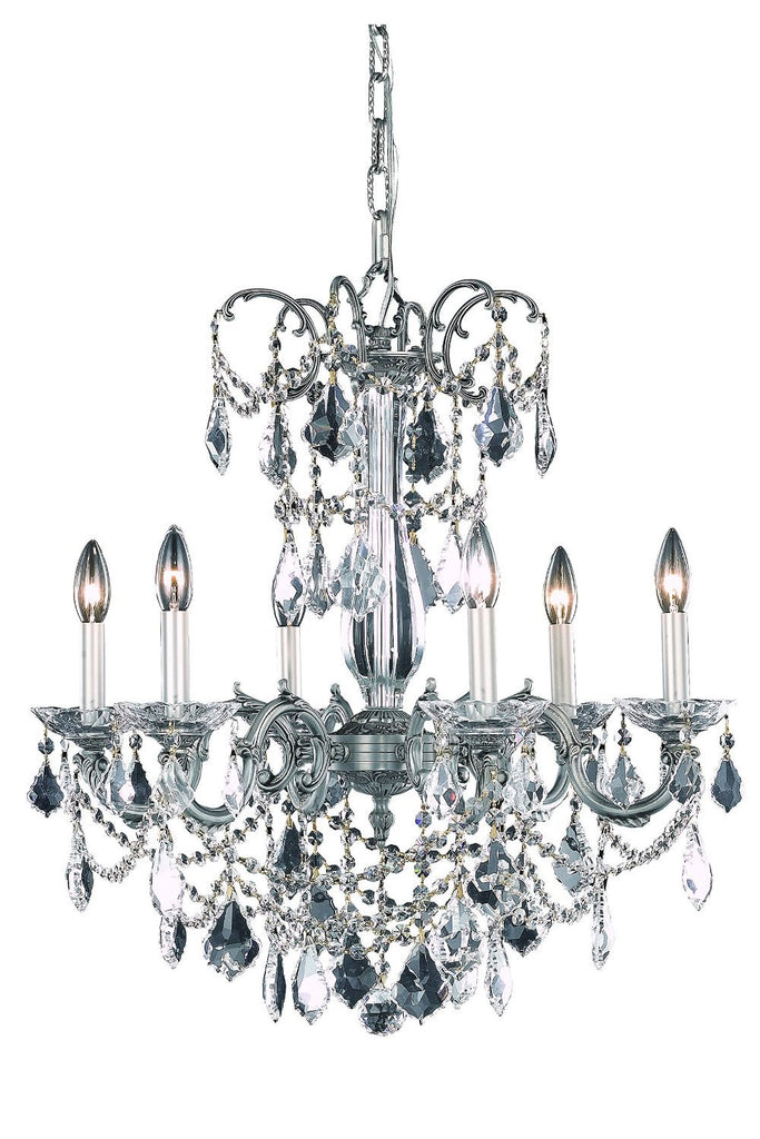 ZC121-9706D23PW/EC By Regency Lighting - Athena Collection Pewter Finish 6 Lights Dining Room