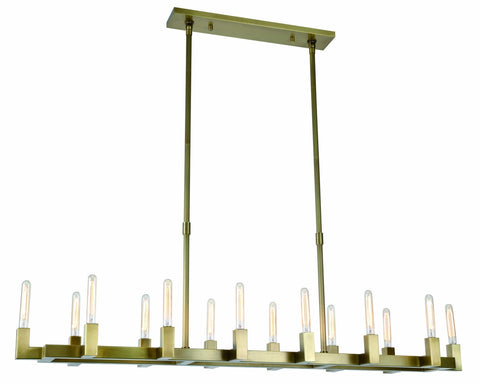 ZC121-1525G66BB - Urban Classic: Corsica 14 light Burnished Brass Chandelier