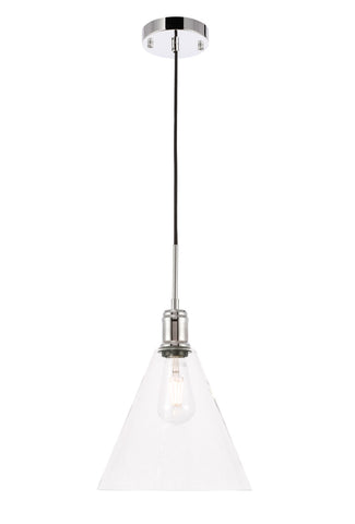 ZC121-LD6226C - Living District: Hugh 1 light Chrome and Clear glass pendant