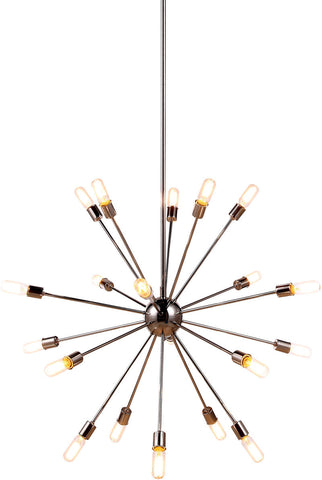 C121-1134G40PN By Elegant Lighting - Cork Collection Polished Nickel Finish 20 Lights Pendant Lamp
