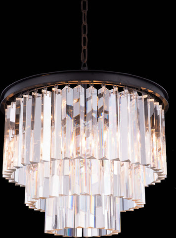 C121-1201D20MB/RC By Elegant Lighting - Sydney Collection Mocha Brown Finish 9 Lights Pendant lamp