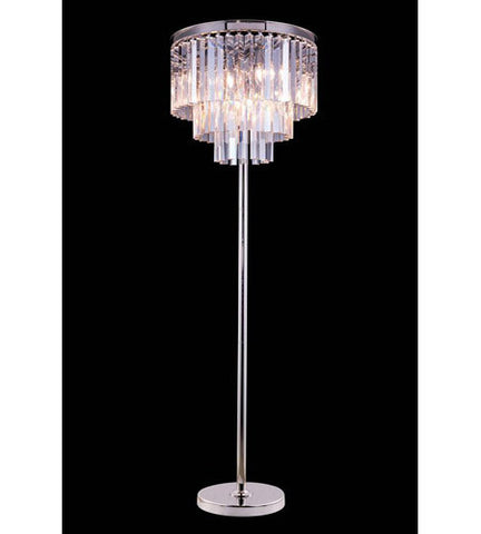 C121-1201FL20PN/RC By Elegant Lighting Urban Collection 8 Light Floor Lamp Polished nickel Finish
