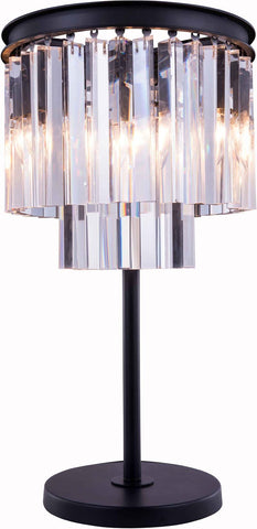 C121-1201TL14MB/RC By Elegant Lighting Urban Collection 3 Light tabel Lamp Mocha Brown Finish