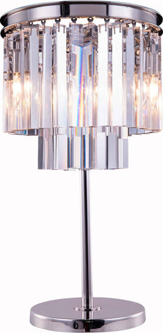 C121-1201TL14PN/RC By Elegant Lighting Urban Collection 3 Light tabel Lamp Polished nickel Finish