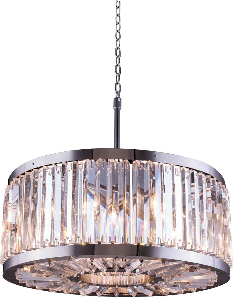 ZC121-1203D28PN-GT/RC By Regency Lighting - Chelsea Collection Polished nickel Finish 8 Lights Pendant Lamp