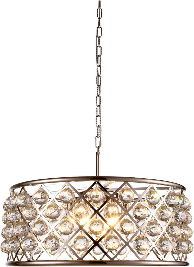 ZC121-1214D25PN-GT/RC By Regency Lighting - Madison Collection Polished Nickel Finish 6 Lights Pendant Lamp
