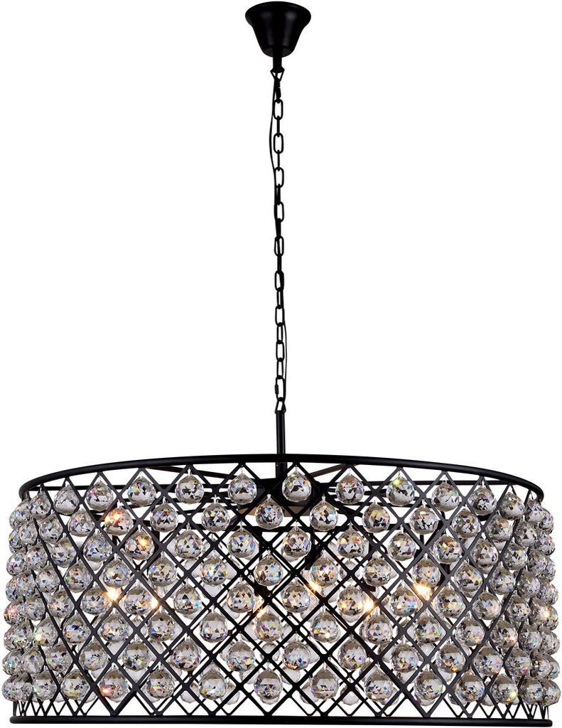 C121-1214G43MB/RC By Elegant Lighting - Madison Collection Mocha Brown Finish 10 Lights Pendant Lamp