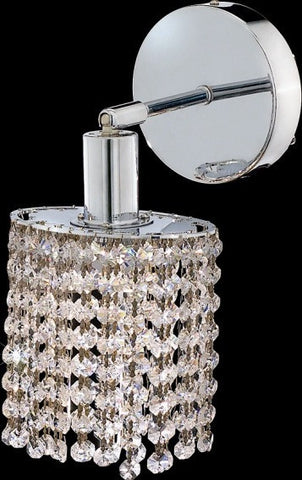 C121-1281W-R-R-CL/RC By Elegant Lighting Mini Collection 1 Lights Wall Sconce Chrome Finish