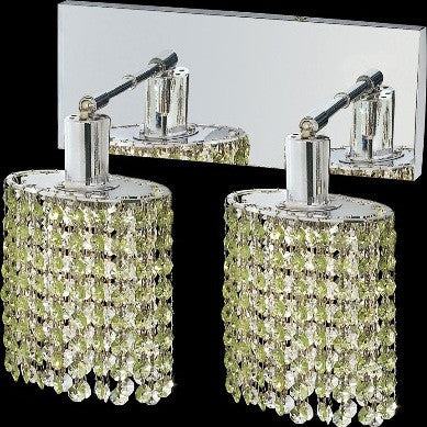 C121-1282W-O-E-LP/RC By Elegant Lighting Mini Collection 2 Lights Wall Sconce Chrome Finish