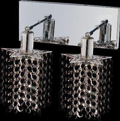 C121-1282W-O-P-JT/RC By Elegant Lighting Mini Collection 2 Lights Wall Sconce Chrome Finish